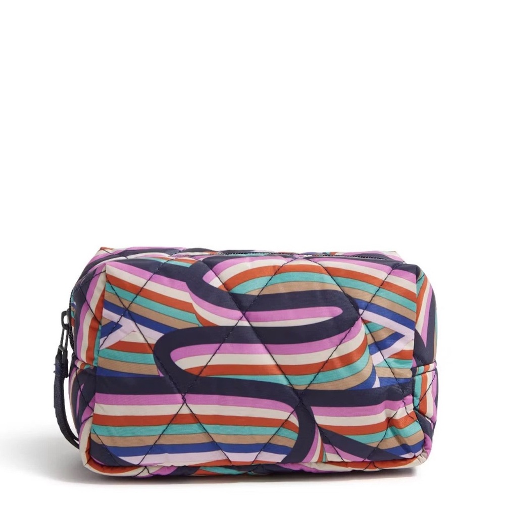 NWT Vera Bradley Ultralight Essential Small Cosmetic  Bag Wavy Stripe